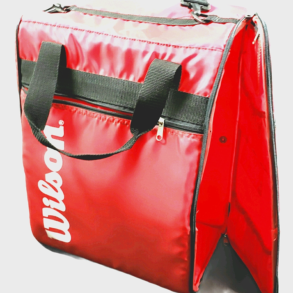 ❤️ VINTAGE WILSON Red Padded Locker Duffle Tote